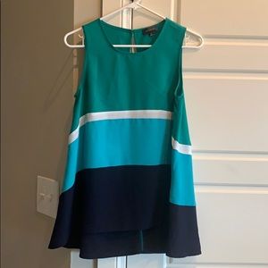 Color block tank blouse
